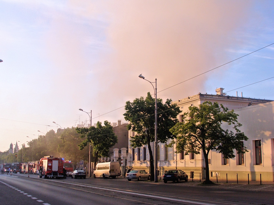 Poranny pożar w Pabianicach