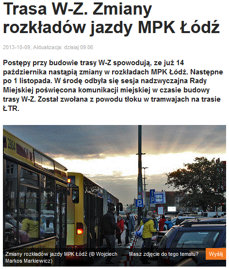 Kierunki świata w Łodzi tramwajowej